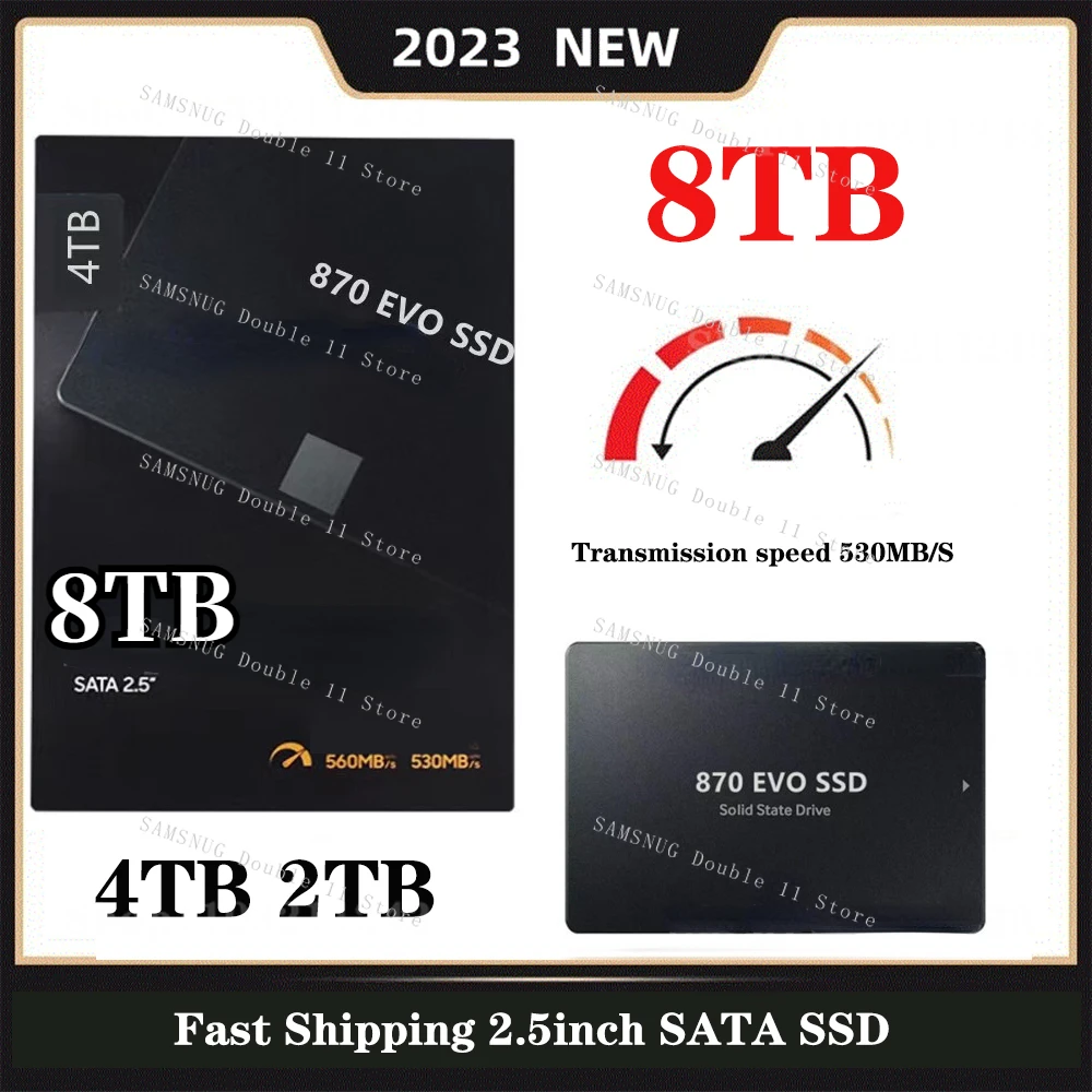 

Original 8TB SSD 870 EVO Sata 1TB Hard Drive Disk Sata3 2.5 Inch Ssd TLC 500MB/s Internal Solid State Drives For Laptop/Desktop