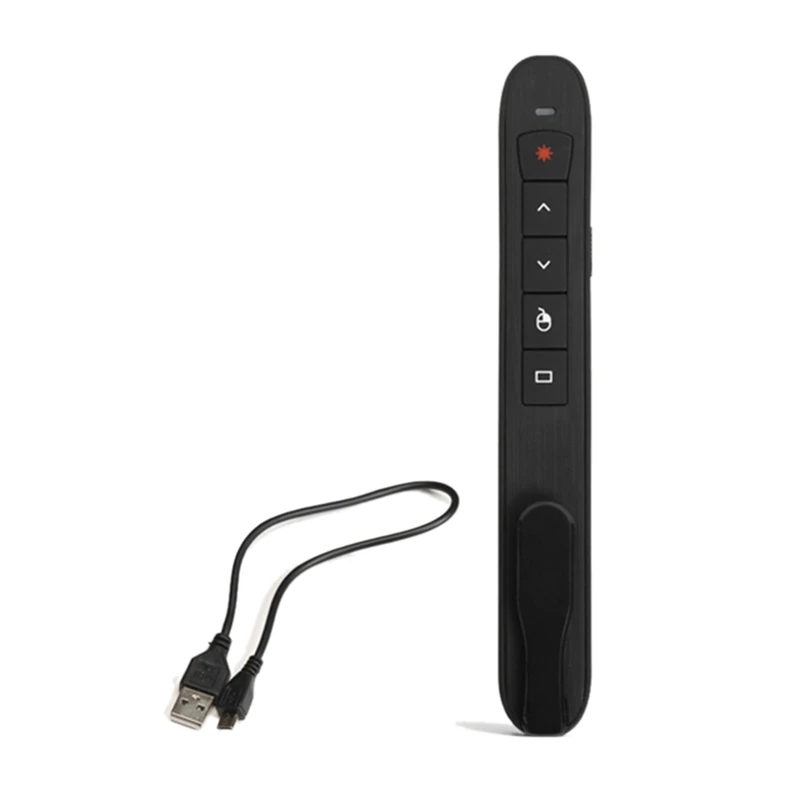 

Rechargable 2.4G Wireless Presentation Pointer With Air Mouse, Powerpoint Presenter Remote Control PPT Clicker Pen