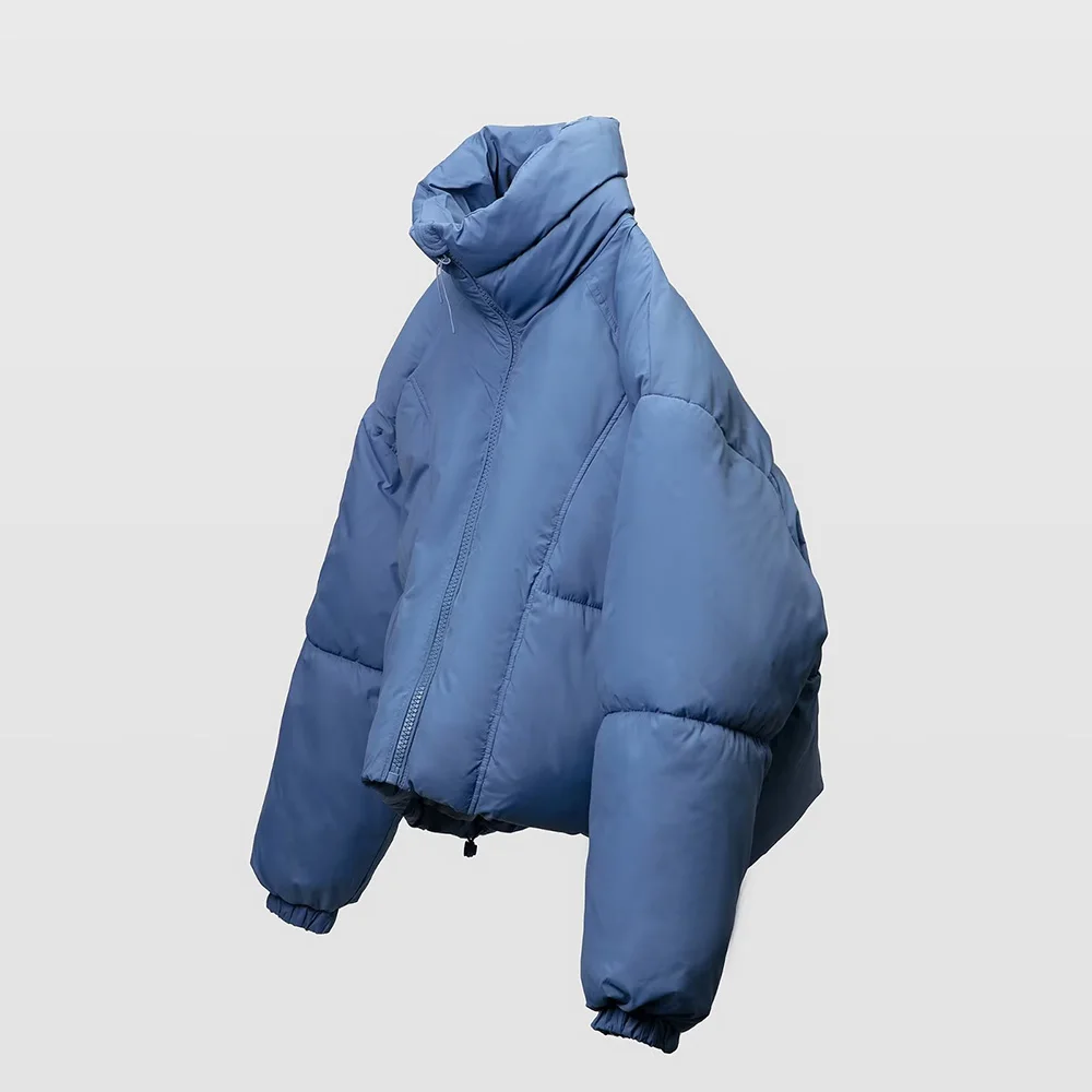 

PB&ZA Winter Jacket Women's Cotton-padded Coat Solid Color Loose Casual Woman parka Zipper Clothes Warm Overcoat Female 5320707