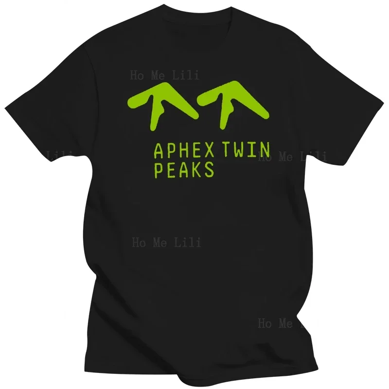 Фото Новая ограниченная футболка Aphex Twin Peaks, черно-белая футболка Syro, все размеры, высокое качество №4