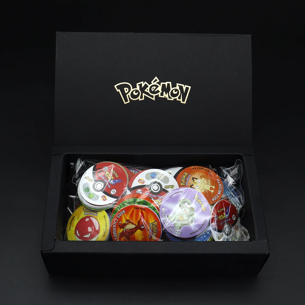 

2000Edition 160pcs Tazos Pokemon Card Pokemon Collection Pikachu Charizard Mewtwo Round Cards Scarce First 1st Boys Gifts