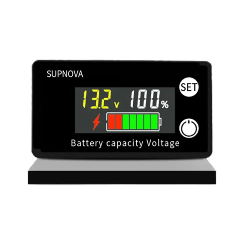 

Car Voltmeter Digital Display LCD Color Screen Led Display Motorcycle Voltmeter Power Energy Volt Meter Gauge For Car