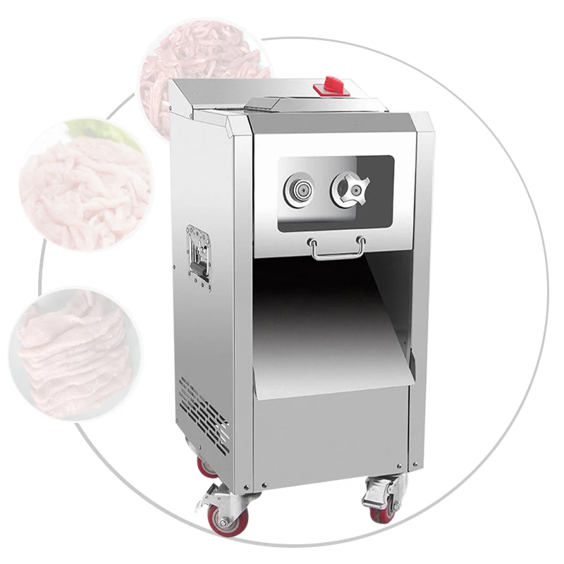 

2200W Automatic Meat Slicer Machine Detachable Commercial Vertical Fresh Meat Cutting Machine Shredding And Dicing