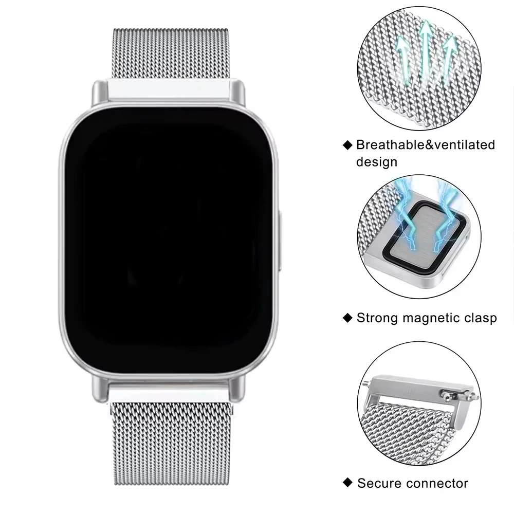 Фото Металлический миланский ремешок-петля для Realme Watch 5, аксессуары, браслет, ремешок для Realme Watch S2/2/3/S/3 2 S Pro, 22 мм, ремешки для часов №3