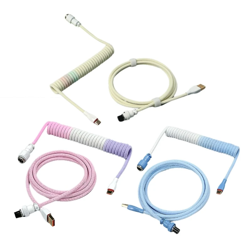 

Coiled Keyboard Cable Type C to USB A for Mechanical Gaming Keyboard