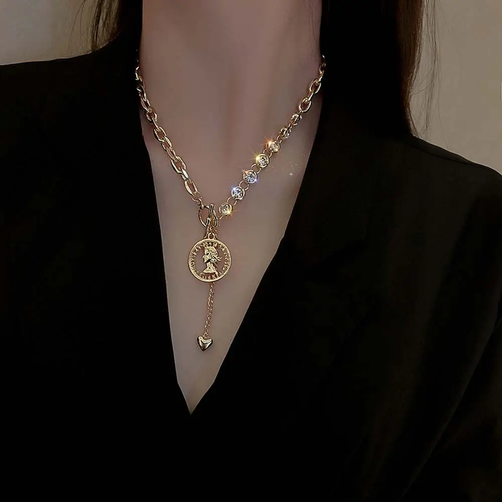 Ювелирные изделия кулон в форме сердца вокруг шеи металлические цепочки