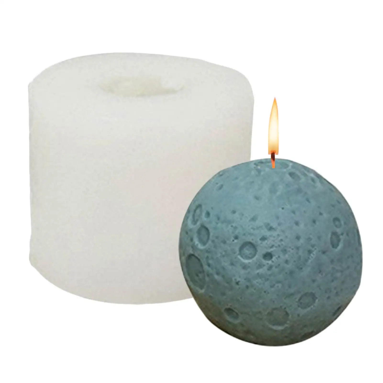 

Moon Shape Candle Silicone Mold For Handmade Desktop Decoration Gypsum Epoxy Resin Aromatherapy Candle Silicone Mould