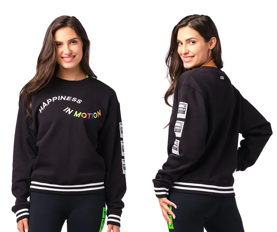 

New Arrived ZW Wear Zumba Fitness Clothes Dancing With Me Love Yoga Samba Women Tee Sweatshirt 2579