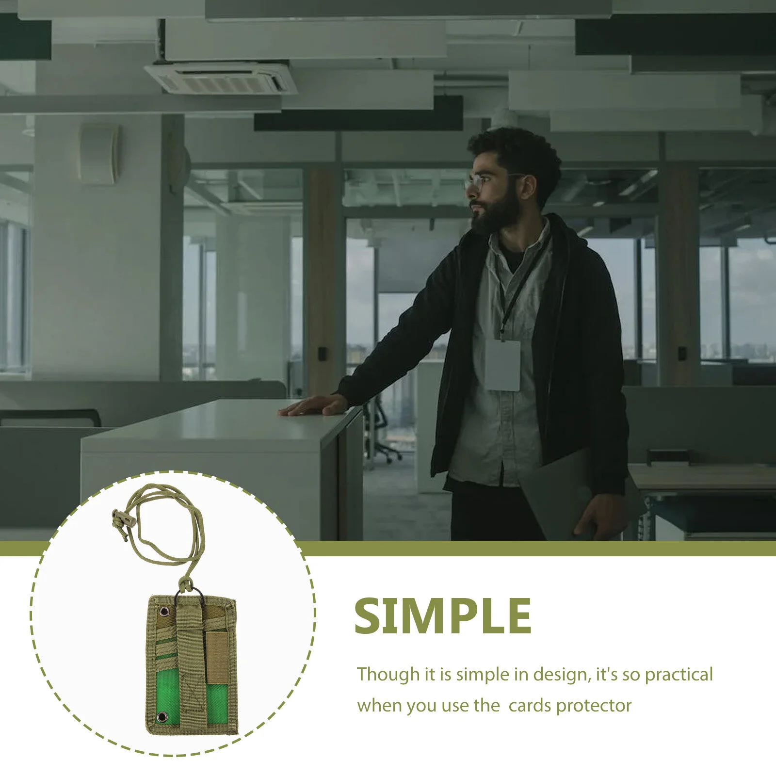 

Fanny Pack Outdoor Sleeves Cards Oxford Cloth Id Badge Holder Protector Display Covers Anti-scratch Case Sports