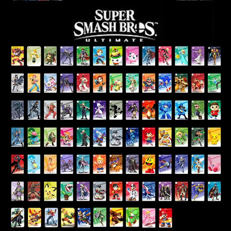 

88-92 Pcs Amiibo Super Smash Bros Cards Smash Bros Ultimate Steve Crossover Card Smash Bros Ultimate Bowser Full Set