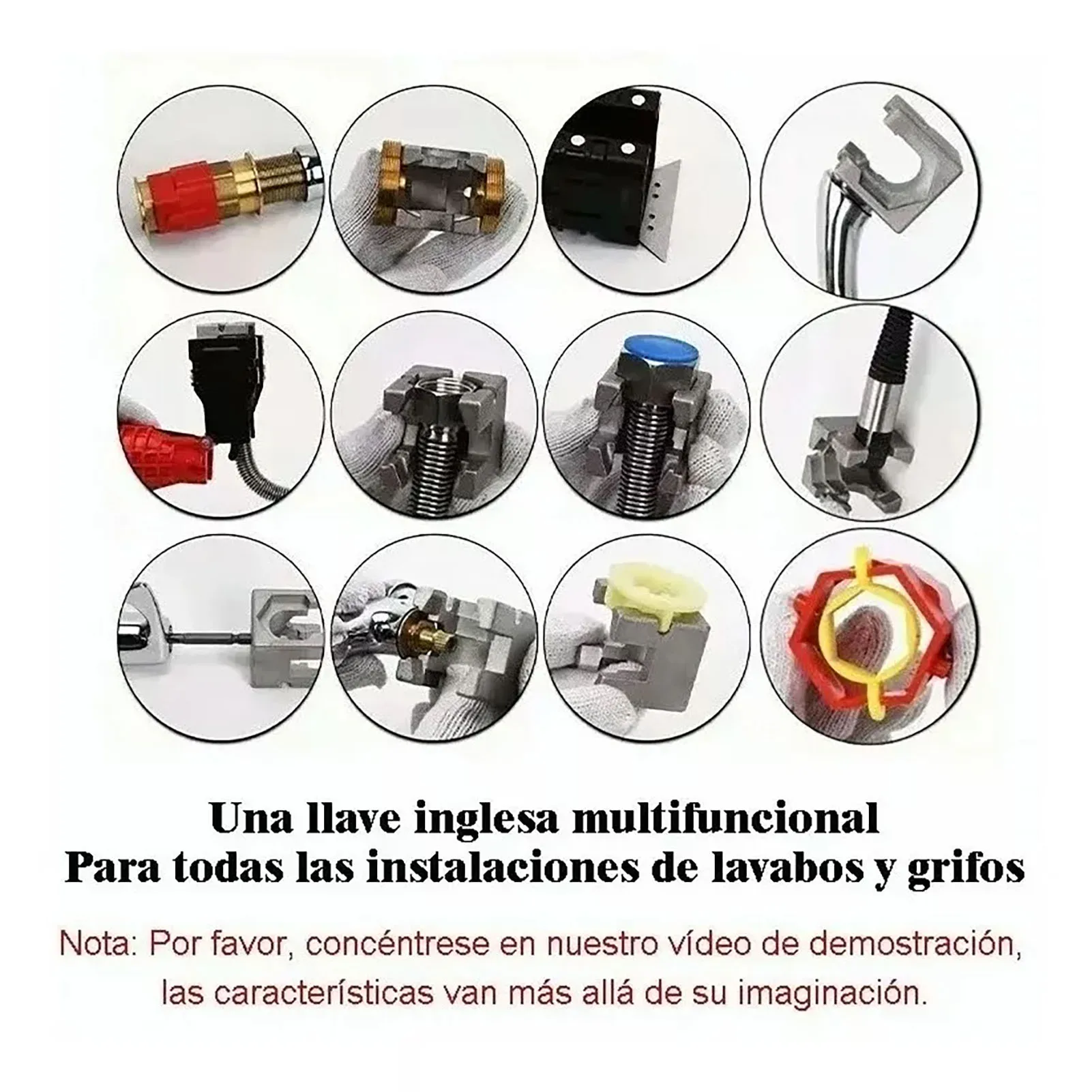 Ключ для раковины 18 в 1 Складной Установщик крана Противоскользящий Портативный