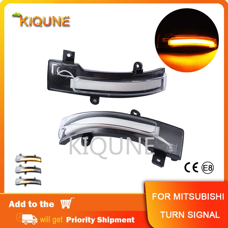

2Pcs Dynamic Turn Signal Lights For Mitsubishi Lancer 2016 ASX 2014-2020 Rearview Mirror LED Lamps For Outlander Sport 2014-2020