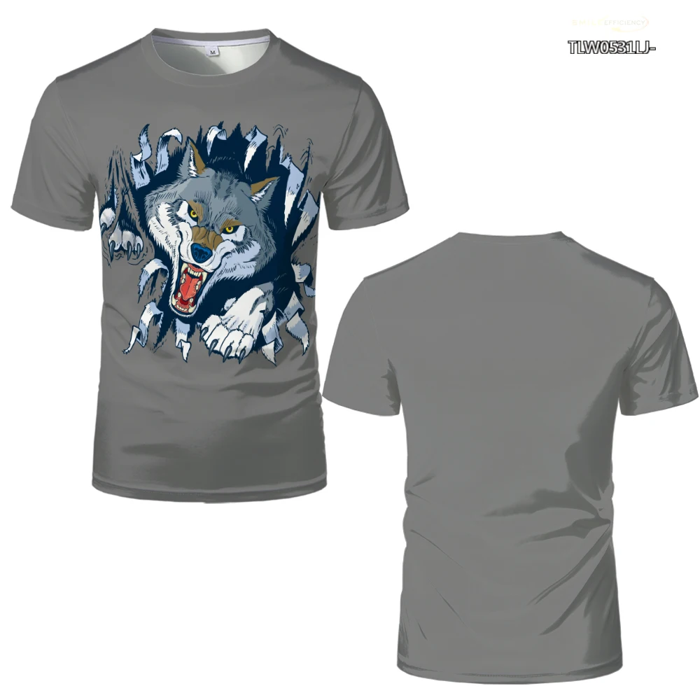 

Animal 3D Printed T-Shirt Fashion Short Sleeve Men's Plus Size T-Shirt Short Sleeve Summer Clothing