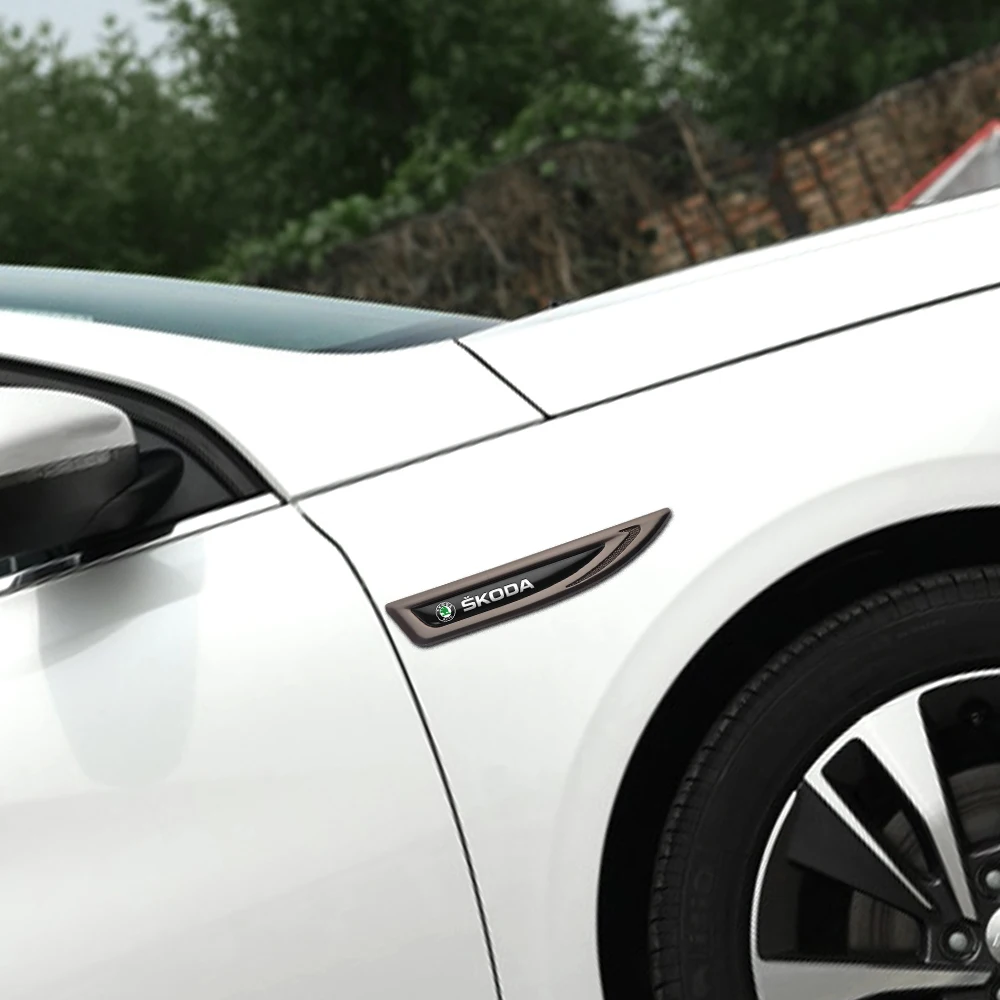 2 шт. декоративные наклейки для Skoda Yeti Fabia Octavia 3 a5 a7 Kodiaq Karoq Rapid