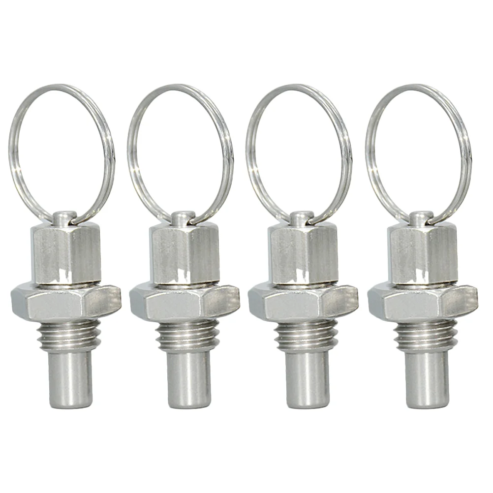 

4 Pcs Spring Pull Mechanical Accessories Manual Pin Latch Stainless Steel Plunger with