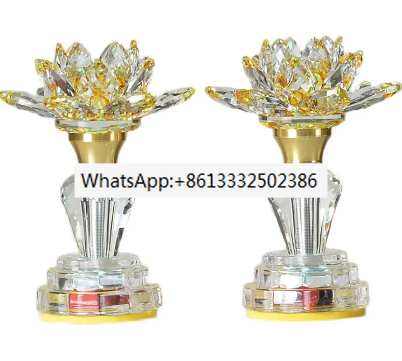 

2 шт., декоративные хрустальные лампы в виде цветных лотосов