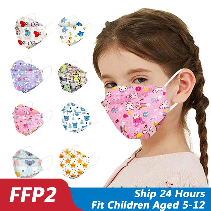 

10PCS Kids Mask Mascarilla fpp2 Homologada Child Cartoon ffp2 Mascarillas 4-Layer Facemask ffp2mask Mascarillas Ninos маска