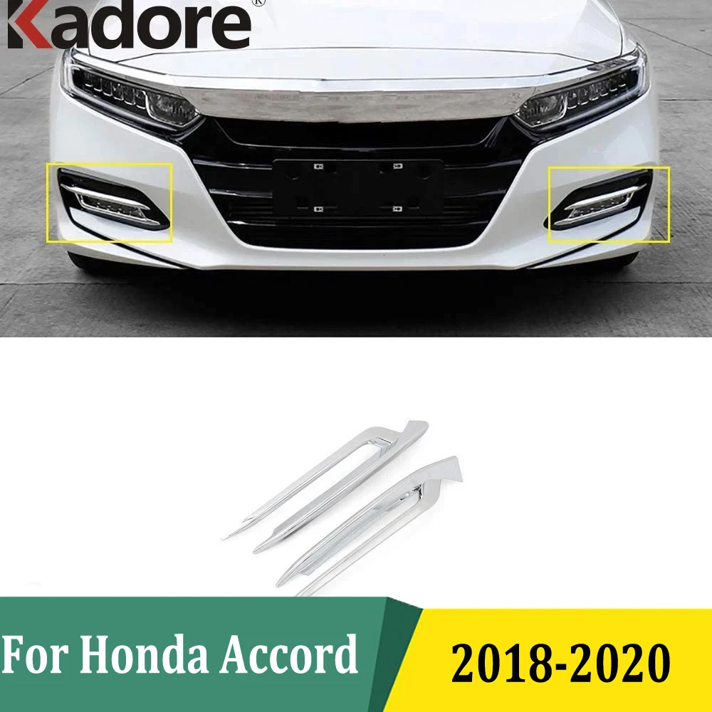 Для Honda Accord 2018 2019 2020 ABS хромированный передний противотуманный фонарь