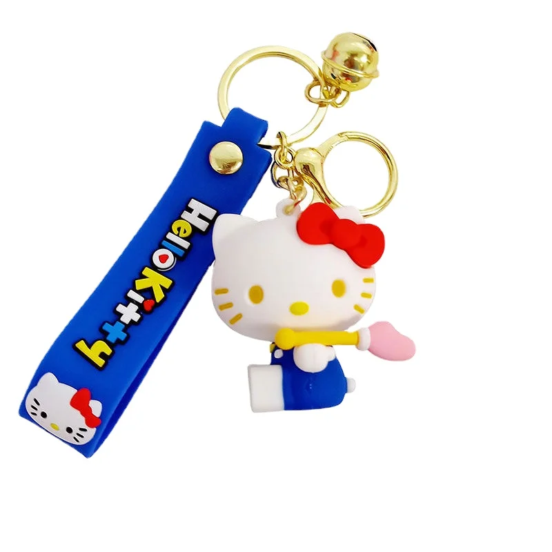 

Sanrio peripheral animation hellokitty key chain pendant cute creative birthday gift school bag key chain accessories wholesale