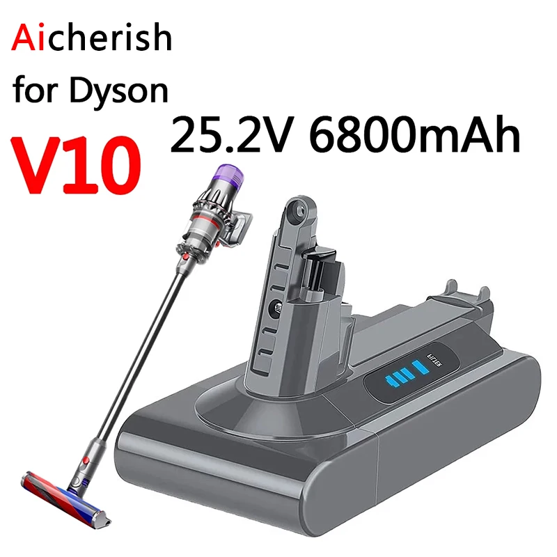 

Новый модернизированный сменный аккумулятор SV12 6800 мАч, Вт-ч для Dyson V10, аккумулятор циклонного типа