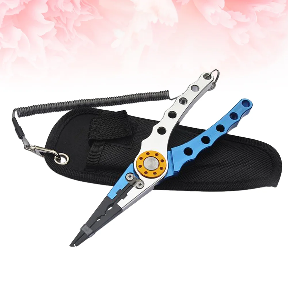 

HT1005 Fishing Pliers Aluminum Lure Clamp Multifunctional Fishing Pliers Tungsten Steel Cut Open Ring Pressure Lead Side Shear