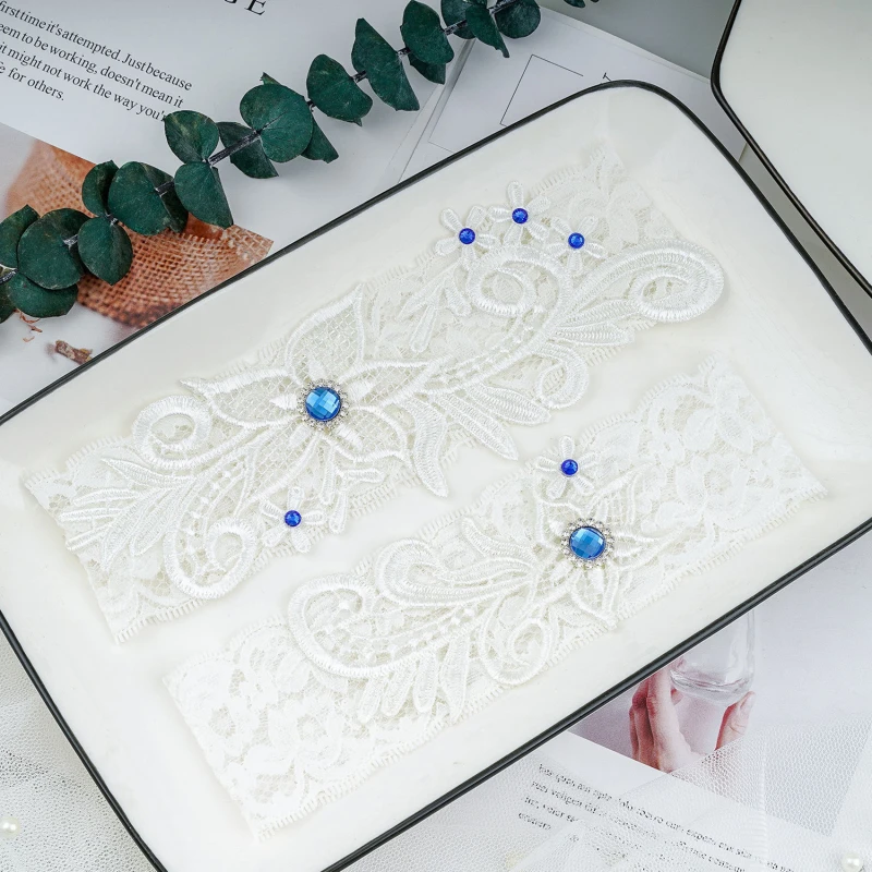 Свадебные подвязки с белой цветочной вышивкой пикантные Подвязки для женщин