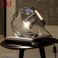 8m nordic simple table lamp modern creative design glass ball led study bedroom home decor desk light