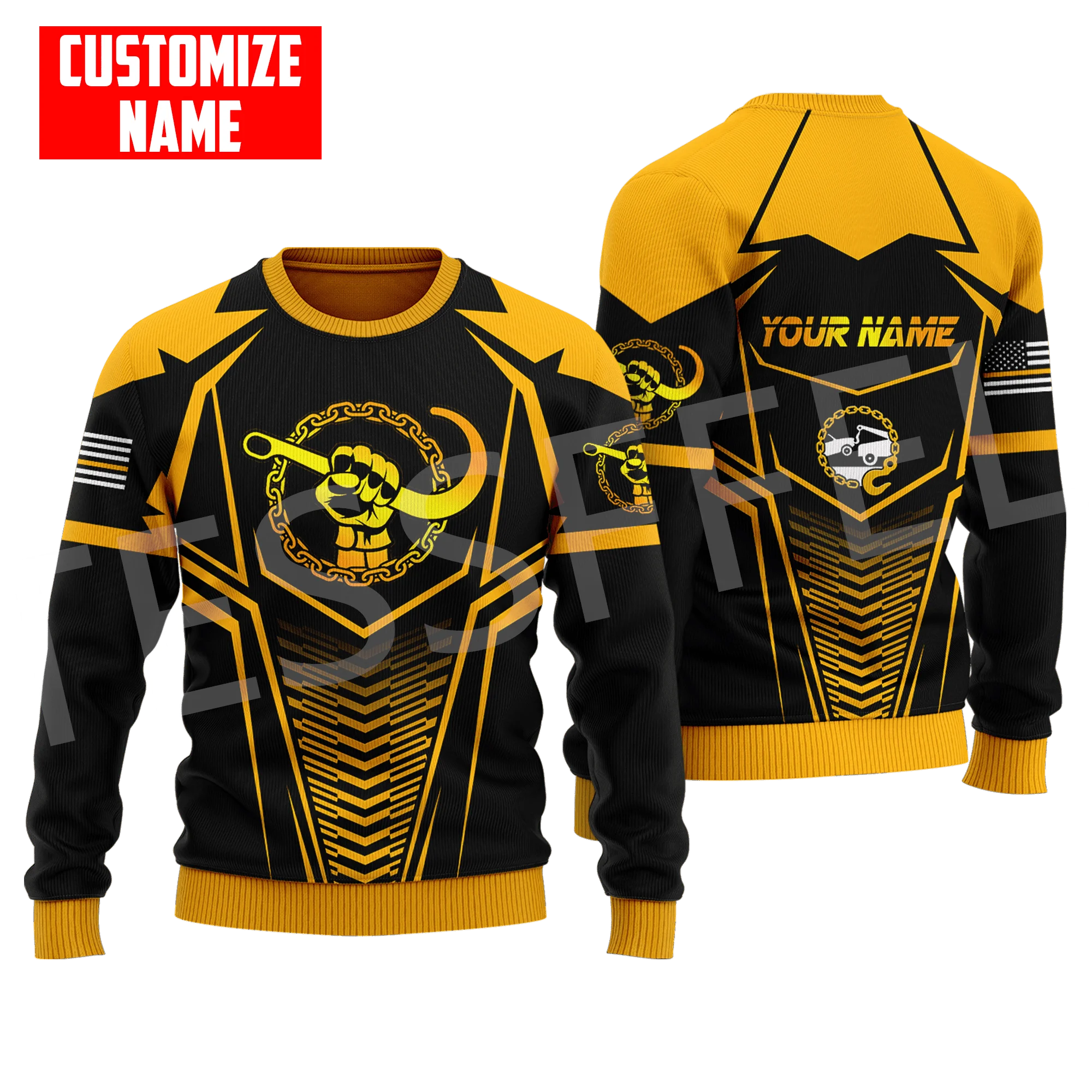 Свитер зимний с длинными рукавами в стиле Харадзюку принтом