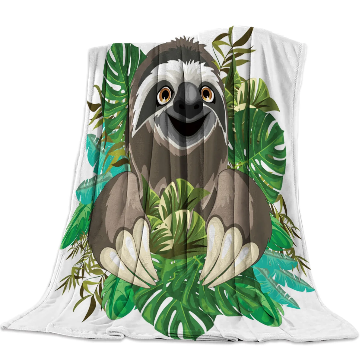 

Black Sleep Sloth Throw Blanket Super Soft Premium Sherpa Fleece Blanket for Sofa Chair Bed Office Travelling Camping Gift King