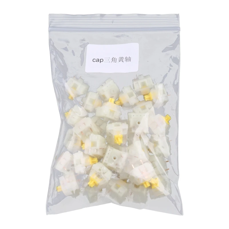 

Переключатель Gateron для механической клавиатуры, 50 м, золотистый, желтый, с акриловой основой, чехол, 35 шт.