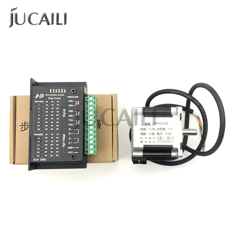 Jucaili Принтер Motorsaj Sopir HYQD60-4200 Untuk XP600 piso Allwin Xuli Eco Pelarut Printer Makan Kertas Motor