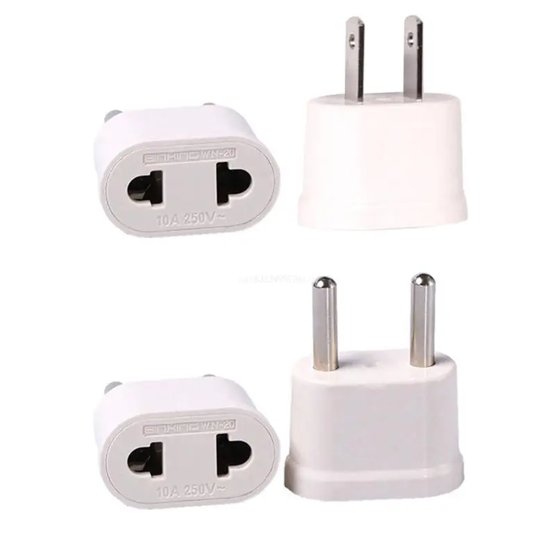 

2Pcs EU/US Travel Plug International Power Adaptor Converter Travel Adapter Plug