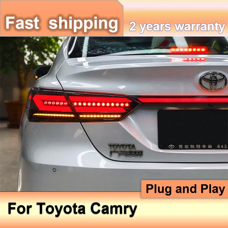

Car Accessories for Toyota Camry Tail Light 2018-2022 Camry Tail Lamp Rear DRL Fog Brake Dynamic Turn Signal Reversing