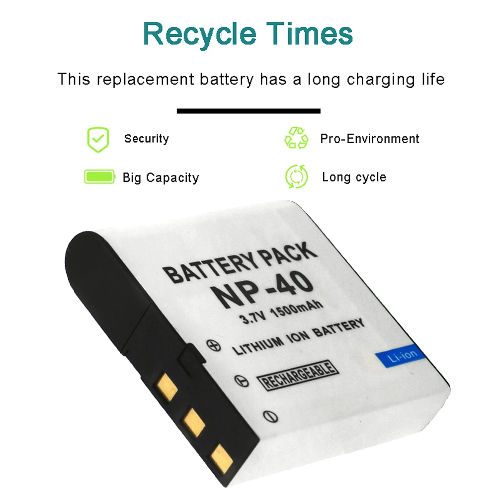 Аккумулятор 1500 мАч NP-40 для камеры Kodak