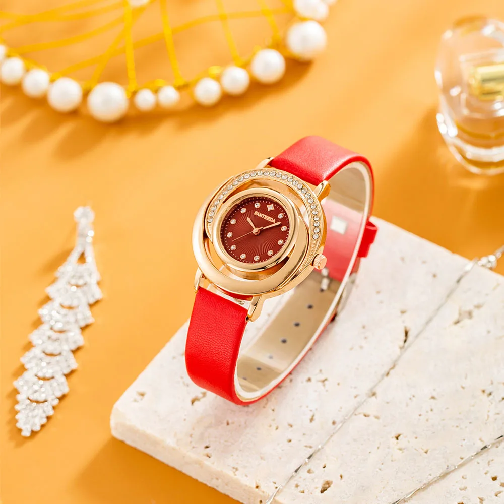 

Watch For Women Watches 2022 Best Selling Products Luxury Brand Reloj Mujer Ruby Rhinestones Luxurious Gold Exquisite Elegant