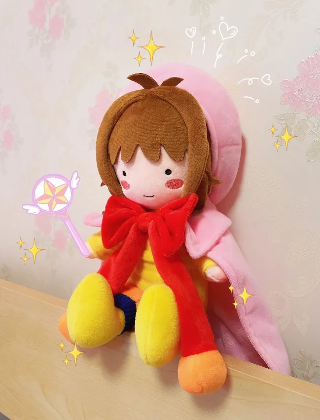 

2023 Cardcaptor Сакура КИНОМОТО Сакура 25 см аниме плюшевые игрушки милая мягкая кукла плюшевая подушка для мальчиков и девочек рождественские подарки