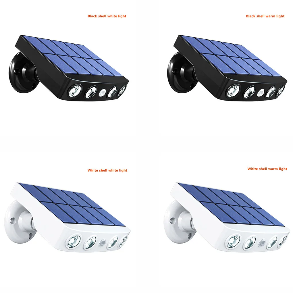 

Fence Light Solar Power 360 Adjustable Garden Light IP65 Waterproof Outdoor Pathway Lamp Black White Light