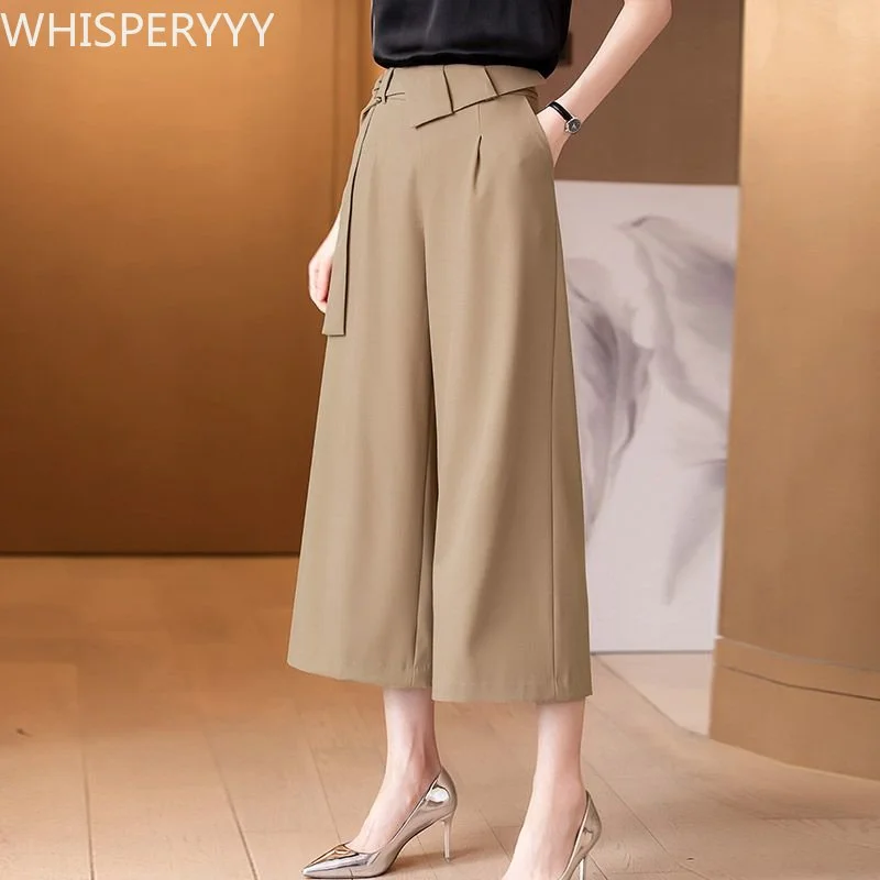 

Брюки женские прямые с завышенной талией, повседневные мешковатые брюки с широкими штанинами, в Корейском стиле, элегантные винтажные, весна-осень