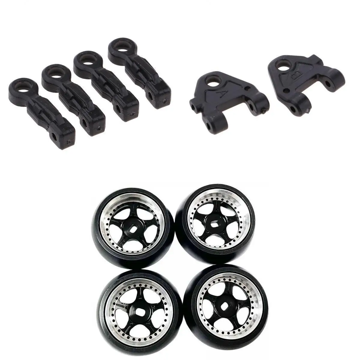 

RC Car Rubber Tires with Upper Lower Swing Arms for WLtoys K969 1/28 RC Car