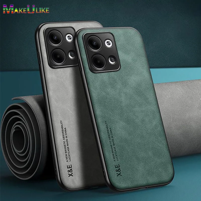 

Magnetic Case for OPPO Reno 9 Pro Plus Case Leather Silky Feel Slim Cover for Reno 6 7 8 9 Pro Plus 7Pro 8Pro 9Pro Reno9 Case