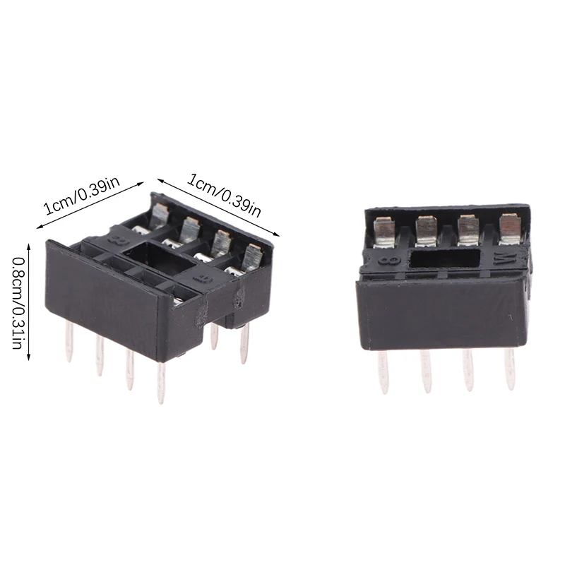 Адаптер DIP-8PIC с круглым отверстием 8 контактов 2 54 мм