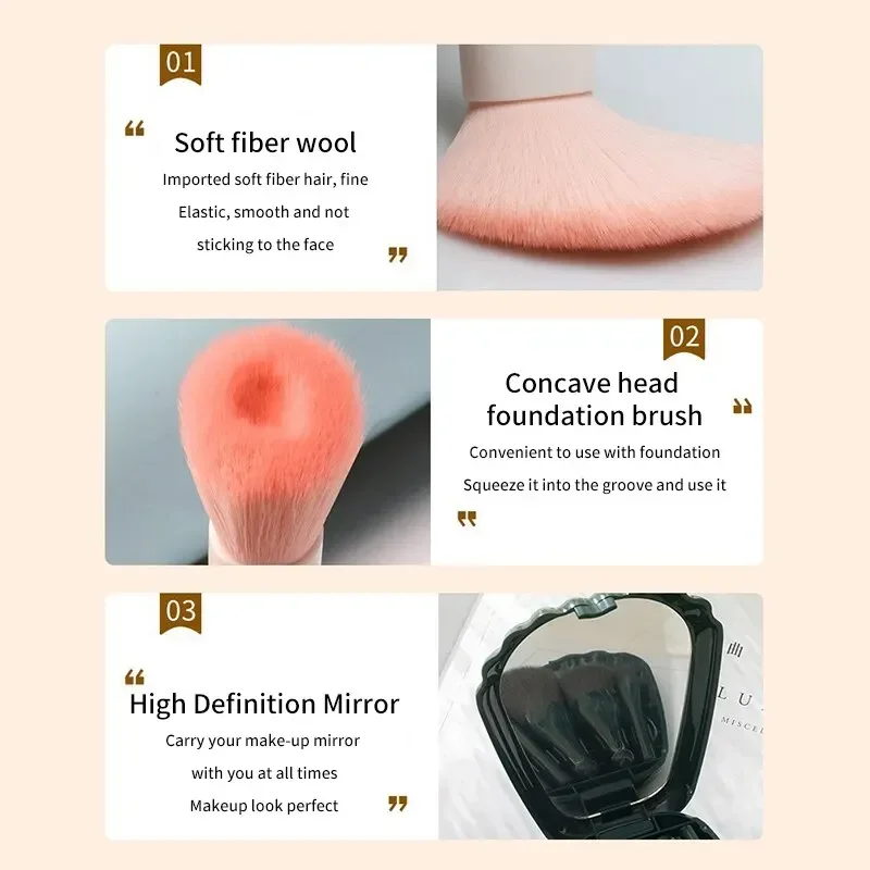 5 шт. набор кистей для макияжа с зеркалом