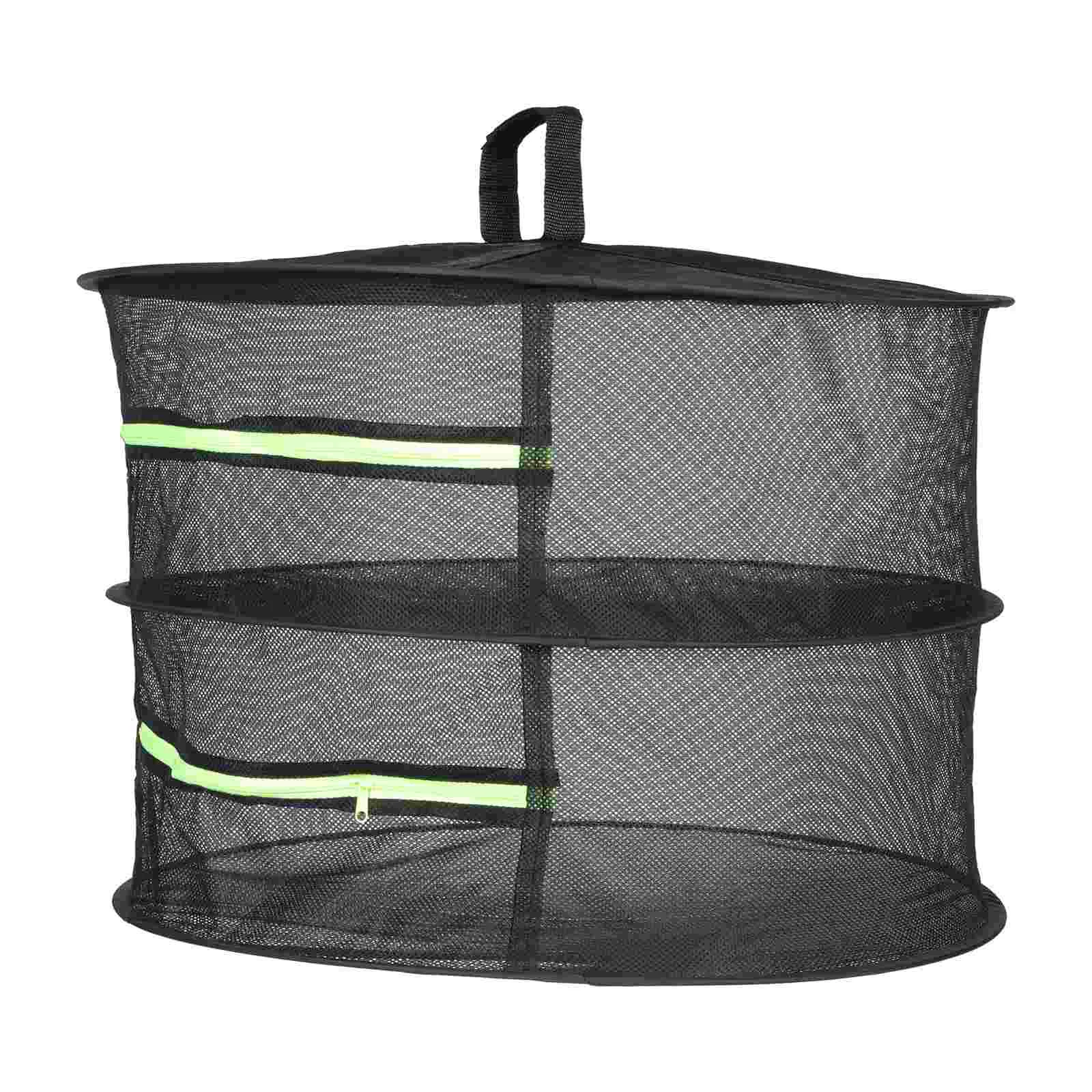 

Drying Net Rack Hanging Mesh Dryer Dry Collapsible Layer Basket Indoor Two Storage Folding Drier Bracket Vegetables Garden