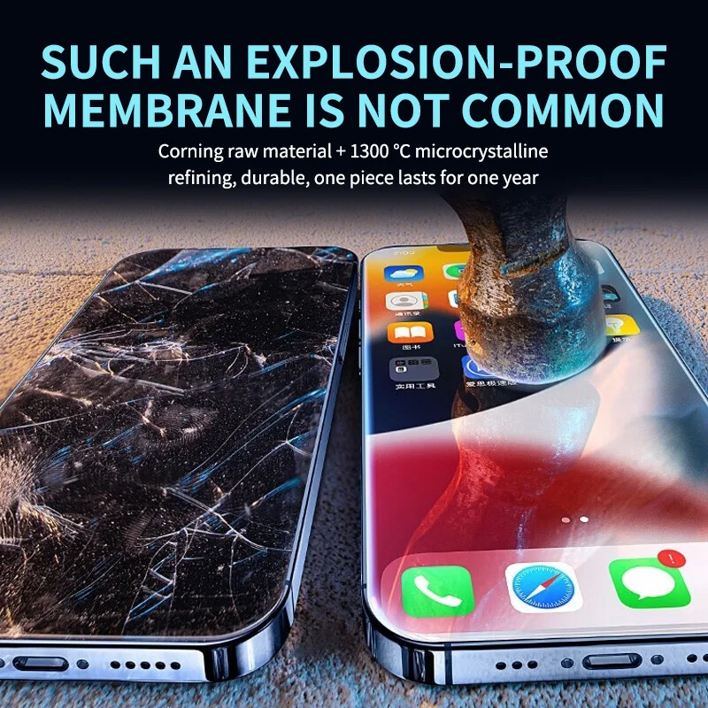 Фото Закаленное стекло для iPhone 14 13 12 11 Pro Max, Защитная пленка для iPhone 14 6 7 8 Plus X XR XS MAX, пленка для защиты экрана, 2 шт. №4