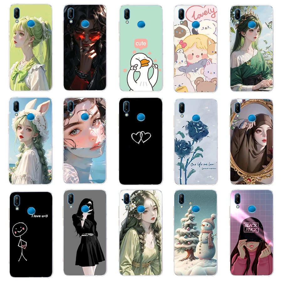 1 чехол для huawei nova 3/3i/2i/5t/4e мягкий силиконовый защитный из ТПУ корпус