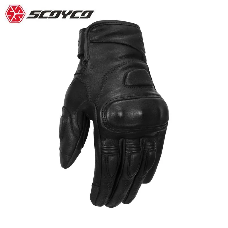 

Winter Warm Windproof Waterproof SCOYCO Retro Leather Motorcycle Gloves Knight Motocross Cycling Glove Touch Screen Moto Guantes