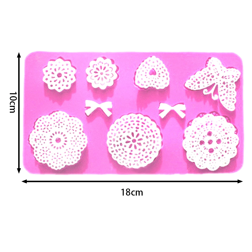 

Lace Soft Silicone Mold Fondant Mat Cake Decorating Cupcake Baking Tools Supplies Cookies Wedding Embossing