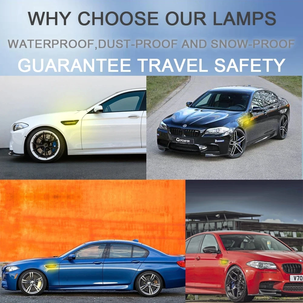 Последовательный светодиодный указатель поворота для BMW 5 Series F10 M5 FV91 FV92 FV93 10-17