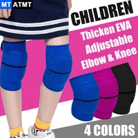1pair adjustable knee support braces children thick sponge crashproof elbow pads sports kneepad for volleyball dance skating