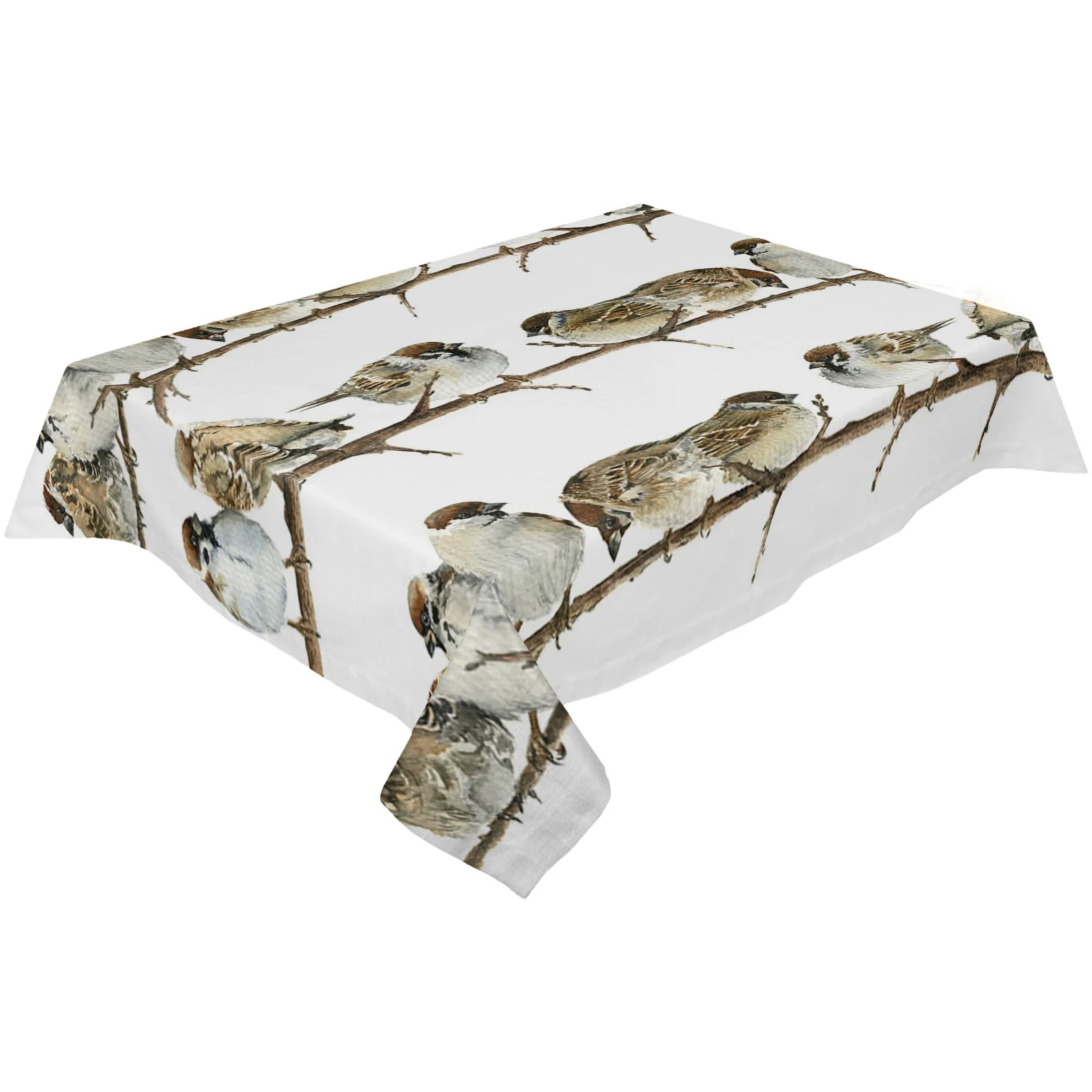 

Sparrow Autumn Lovely Animal Waterproof Tablecloth Table Cover Dinning Table Decor Coffee Table for Living Room Table Cloth